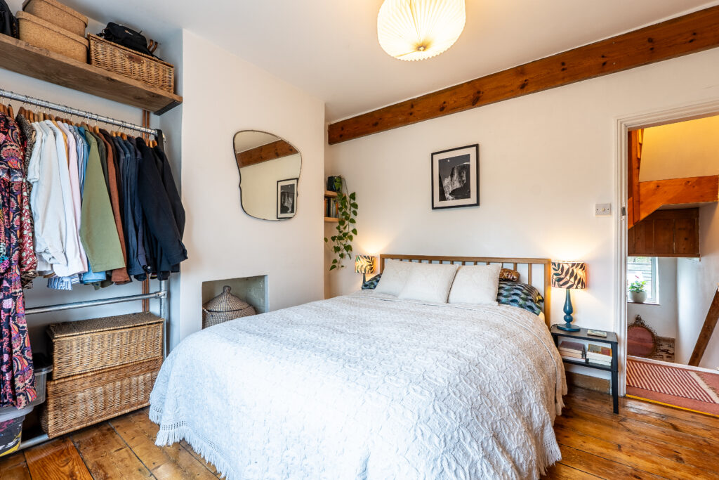 property photography with lovely wood beams. showcasing older interior. 